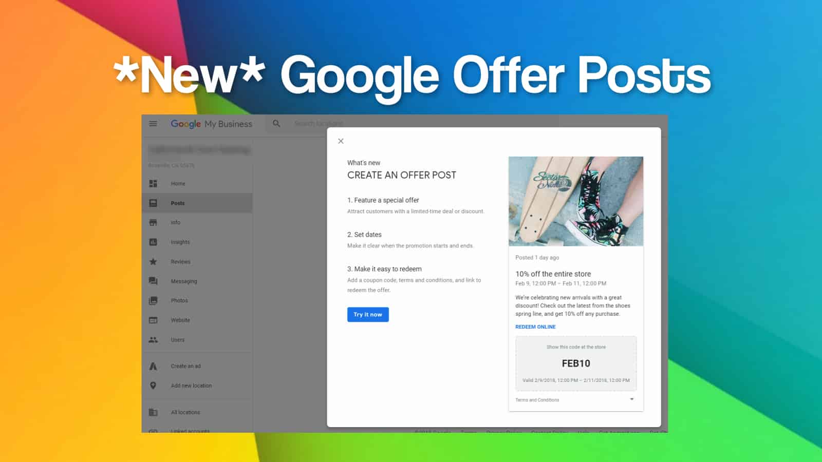 Google My Business - Offer Post
